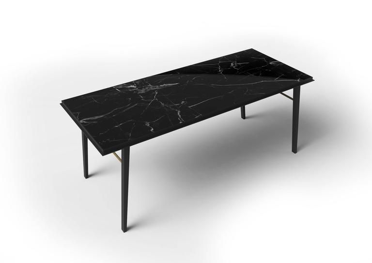 Aes Black Marble Contemporary Desk, Jan Garncarek For Sale At 1stdibs Within White Marble And Matte Black Desks (View 13 of 15)