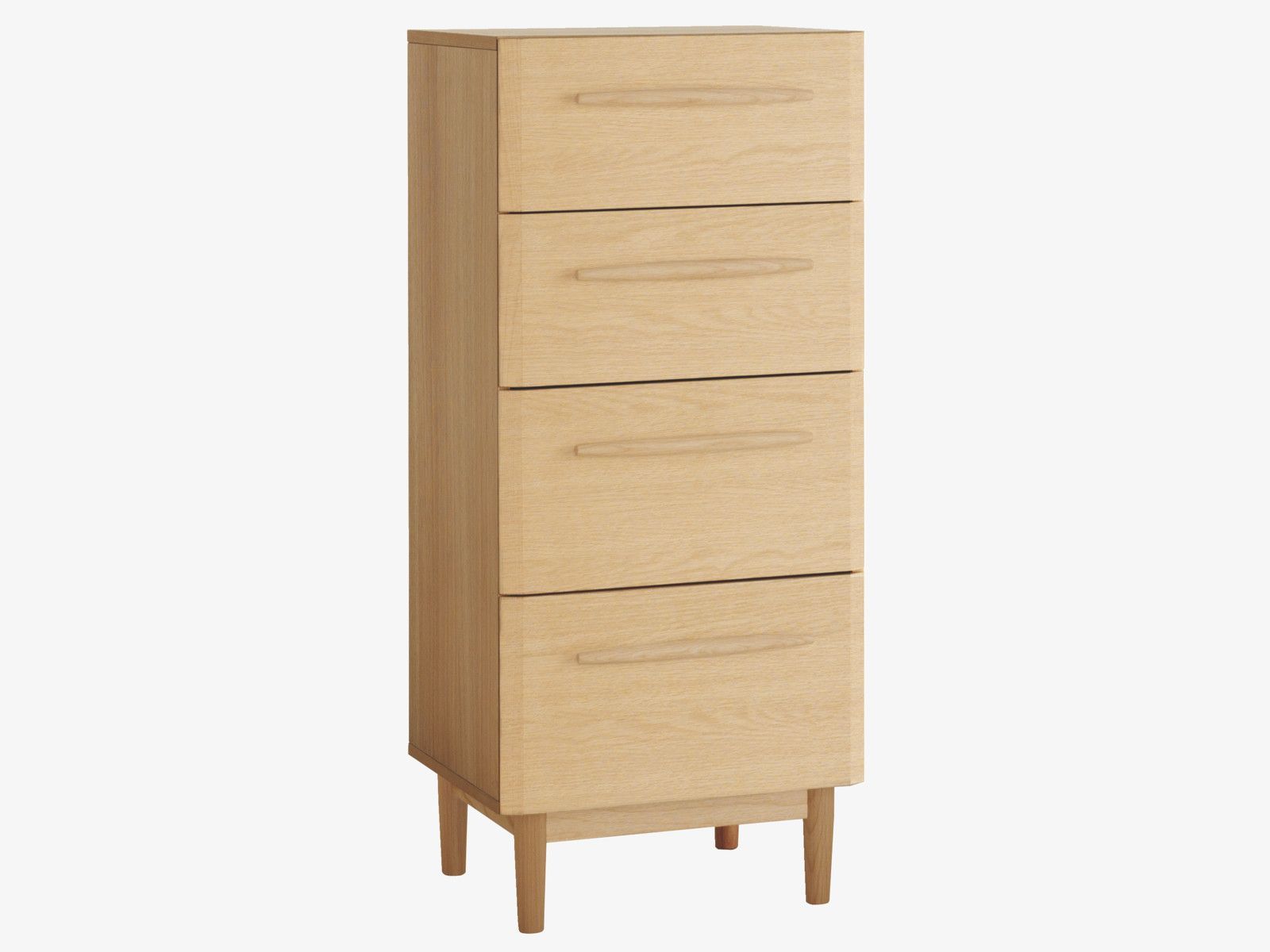 Aggy Natural Wood Oak 4 Drawer Tall Chest – Bedroom Furniture Throughout Natural Peroba 4 Drawer Wood Desks (View 14 of 15)
