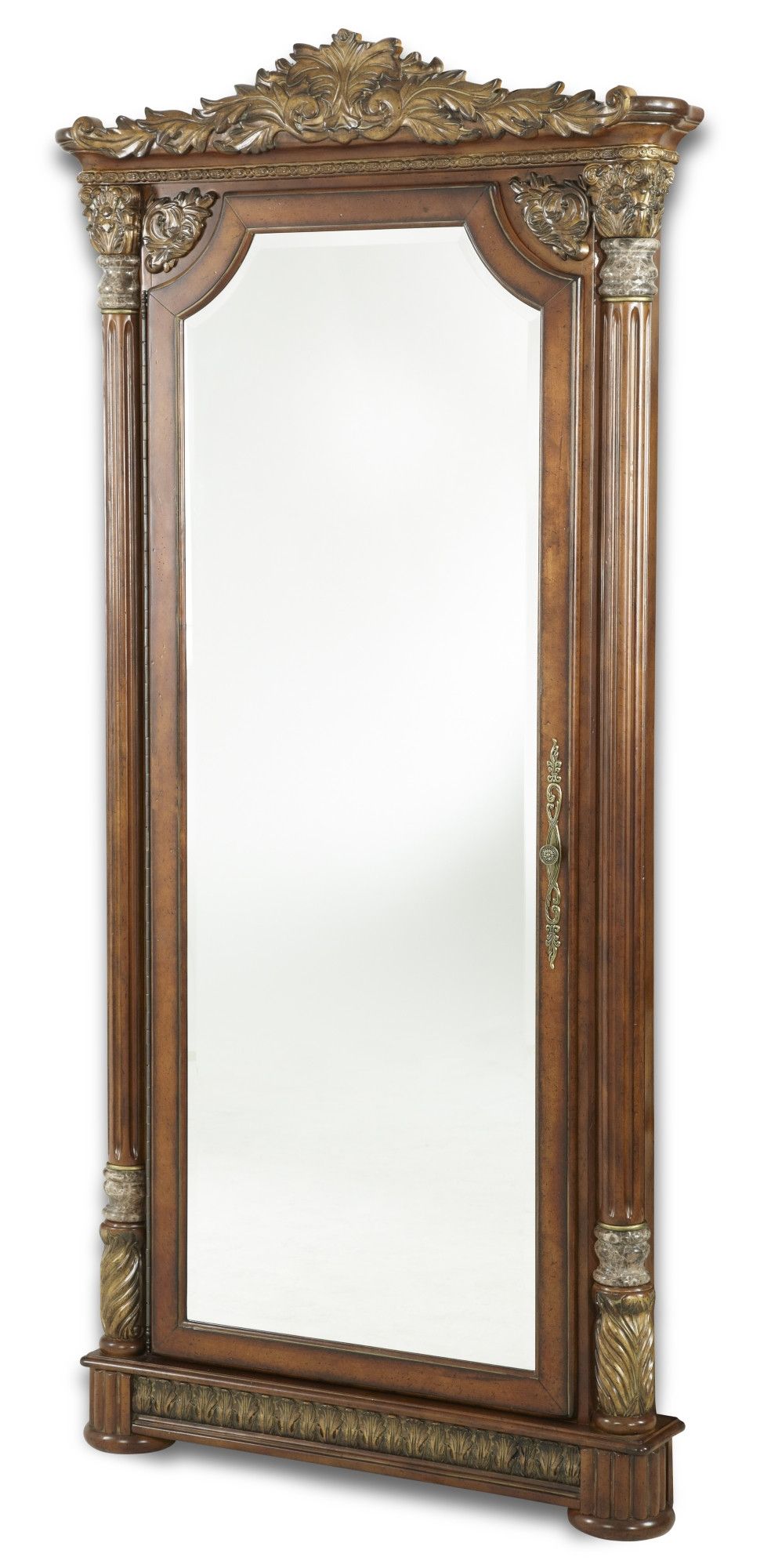Aico Villa Valencia Wall Accent Mirror W/storage 72062 55 Within Tellier Accent Wall Mirrors (View 15 of 15)