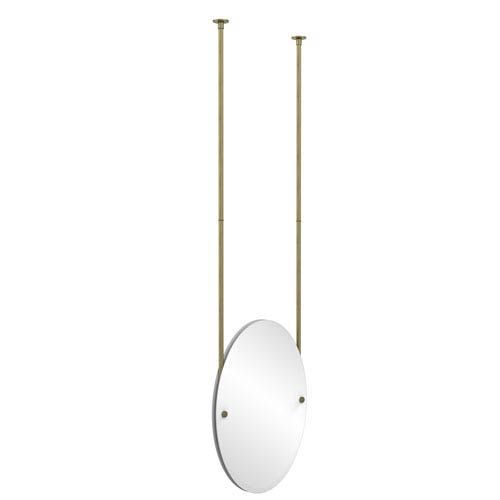 Allied Brass Antique Brass Oval Ceiling Hung Mirror Ch 91 Abr | Bellacor With Regard To Ceiling Hung Polished Nickel Oval Mirrors (View 5 of 15)
