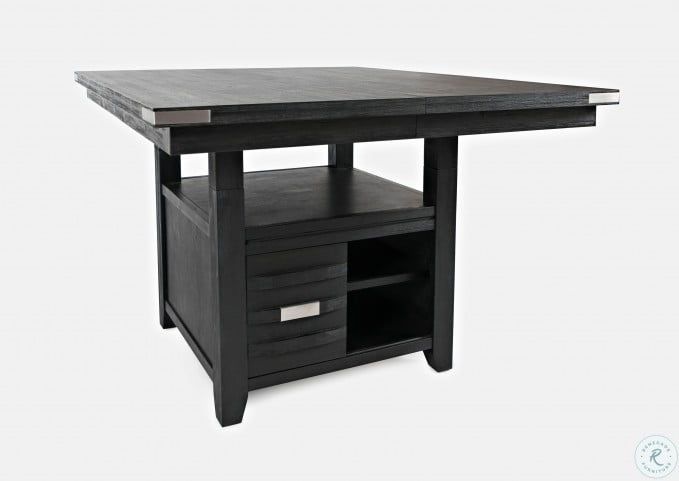 Altamonte Dark Charcoal Grey Square Adjustable Extendable Storage With Gray Wood Adjustable Reading Tables (View 8 of 15)