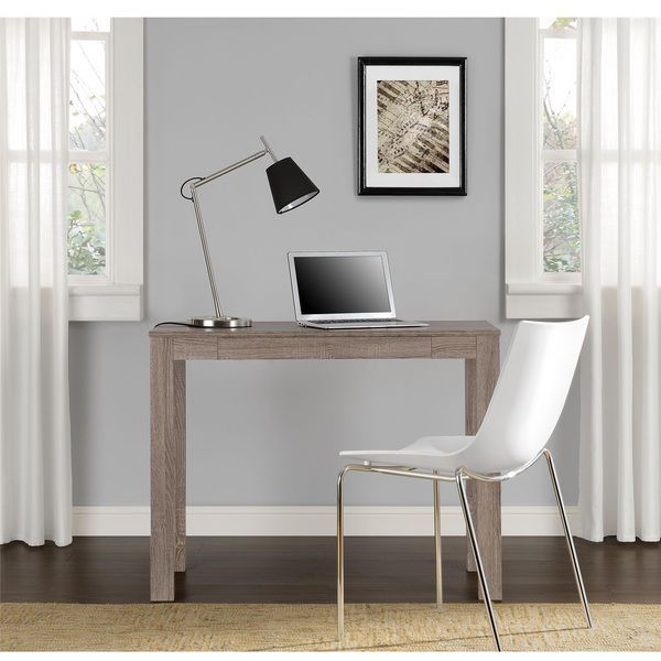 Altra Sonoma Oak Parsons Desk With Drawer | Desk With Drawers, Parsons With Sonoma Oak 2 Tone Writing Desks (View 9 of 15)