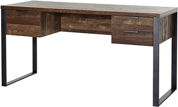 Amazon Brand – Movian Ems 3 Drawer Writing Desk, 152.4 X 60 X 76.2cm In Dark Toasted Oak 3 Drawer Writing Desks (Photo 3 of 15)