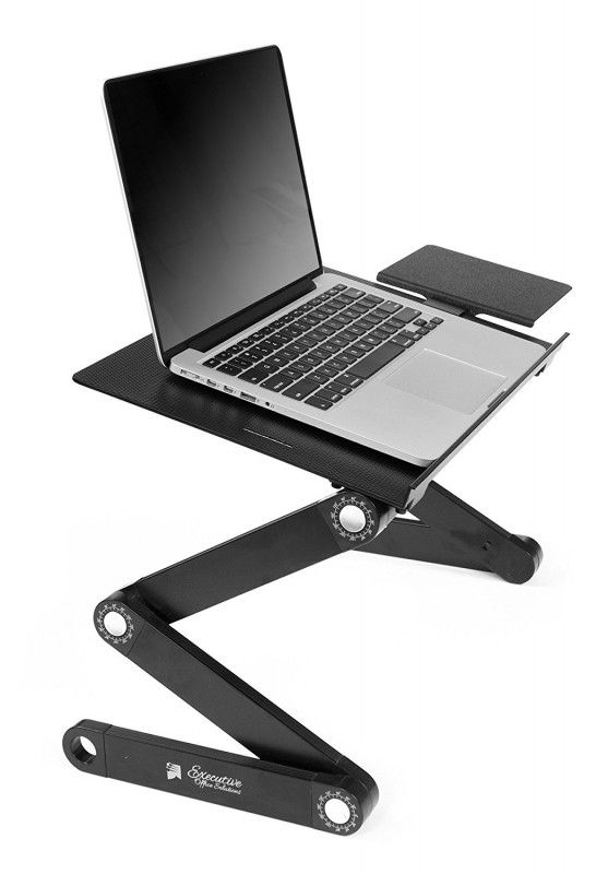 Amazon: Executive Office Solutions Portable Adjustable Aluminum Laptop Intended For Black Adjustable Laptop Desks (View 3 of 15)
