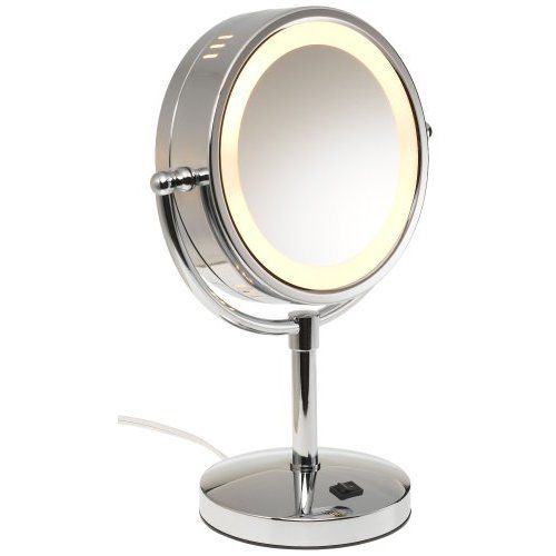 Amazon: Jerdon Hl745co 8.5 Inch Table Top Mirror, 5x Magnification Regarding Single Sided Chrome Makeup Stand Mirrors (Photo 11 of 15)
