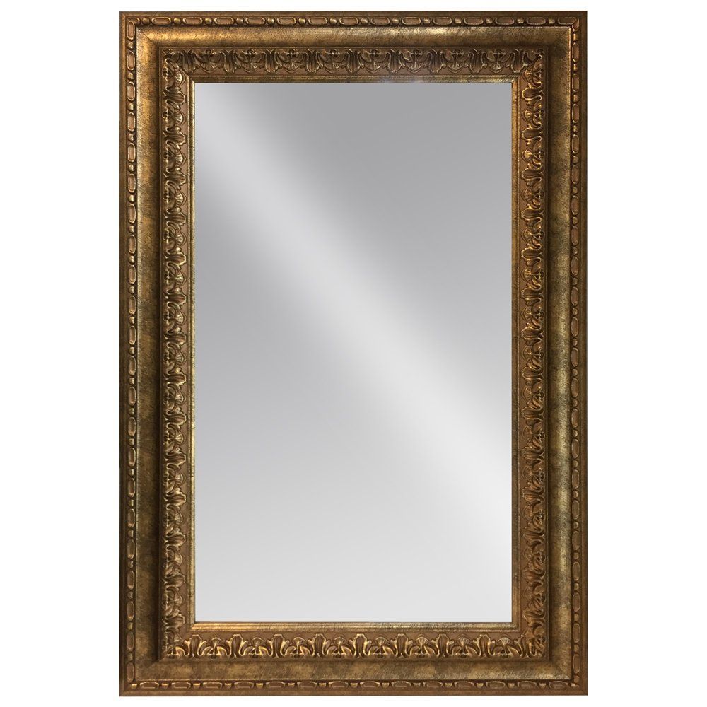 Amazon: Raphael Rozen , Classic, Vintage, Hanging Framed Wall In Brushed Gold Wall Mirrors (View 6 of 15)