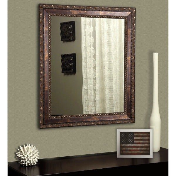 American Made Rayne Traditional Roman Copper Bronze Wall/ Vanity Mirror Regarding Copper Bronze Wall Mirrors (View 4 of 15)