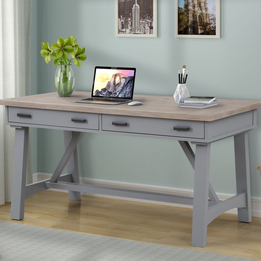 Americana Modern Writing Desk | Old Cannery Furniture With Regard To Gray Wash Wood Writing Desks (View 4 of 15)