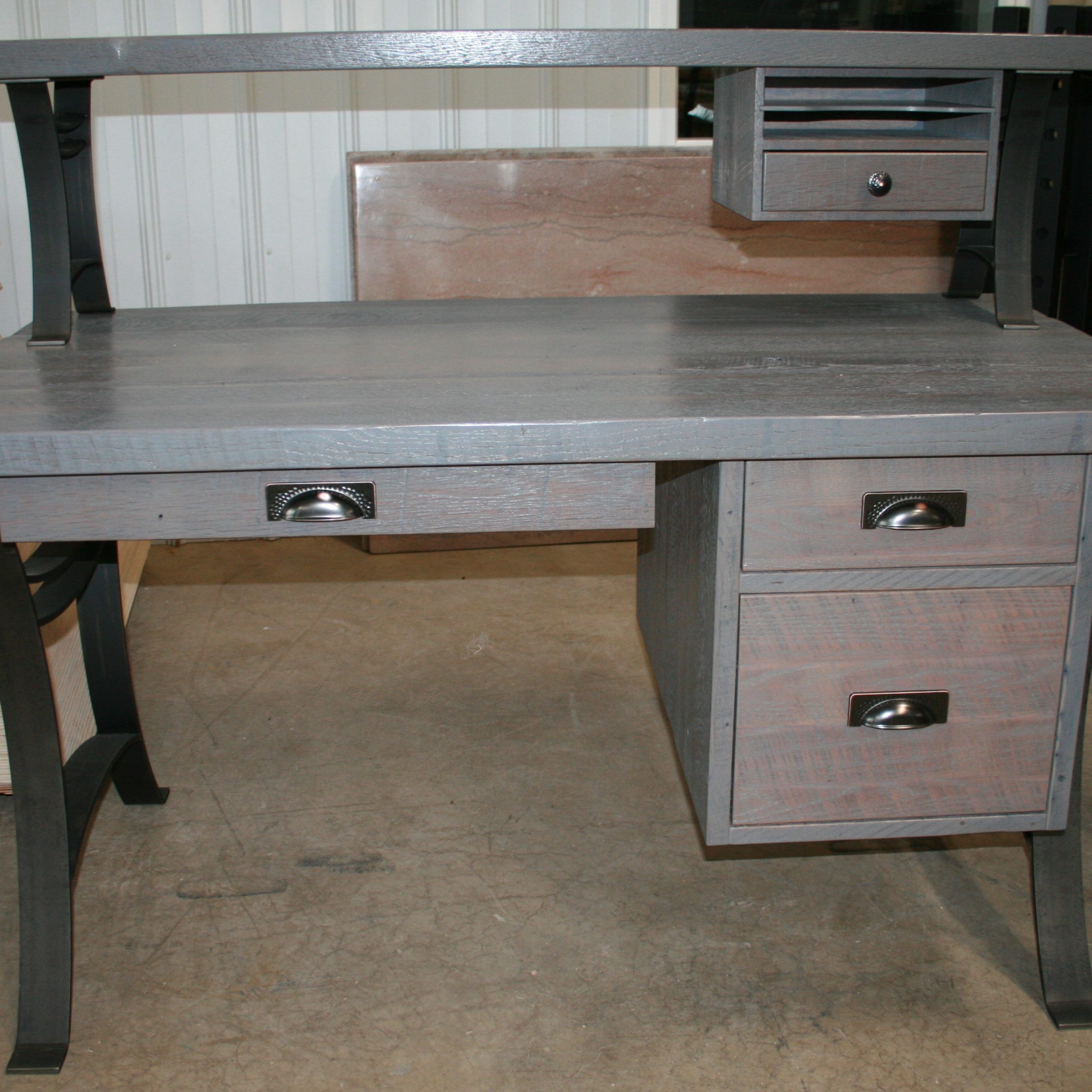 Amish Reclaimed Barnwood Desk Within Reclaimed Barnwood Writing Desks (Photo 10 of 15)