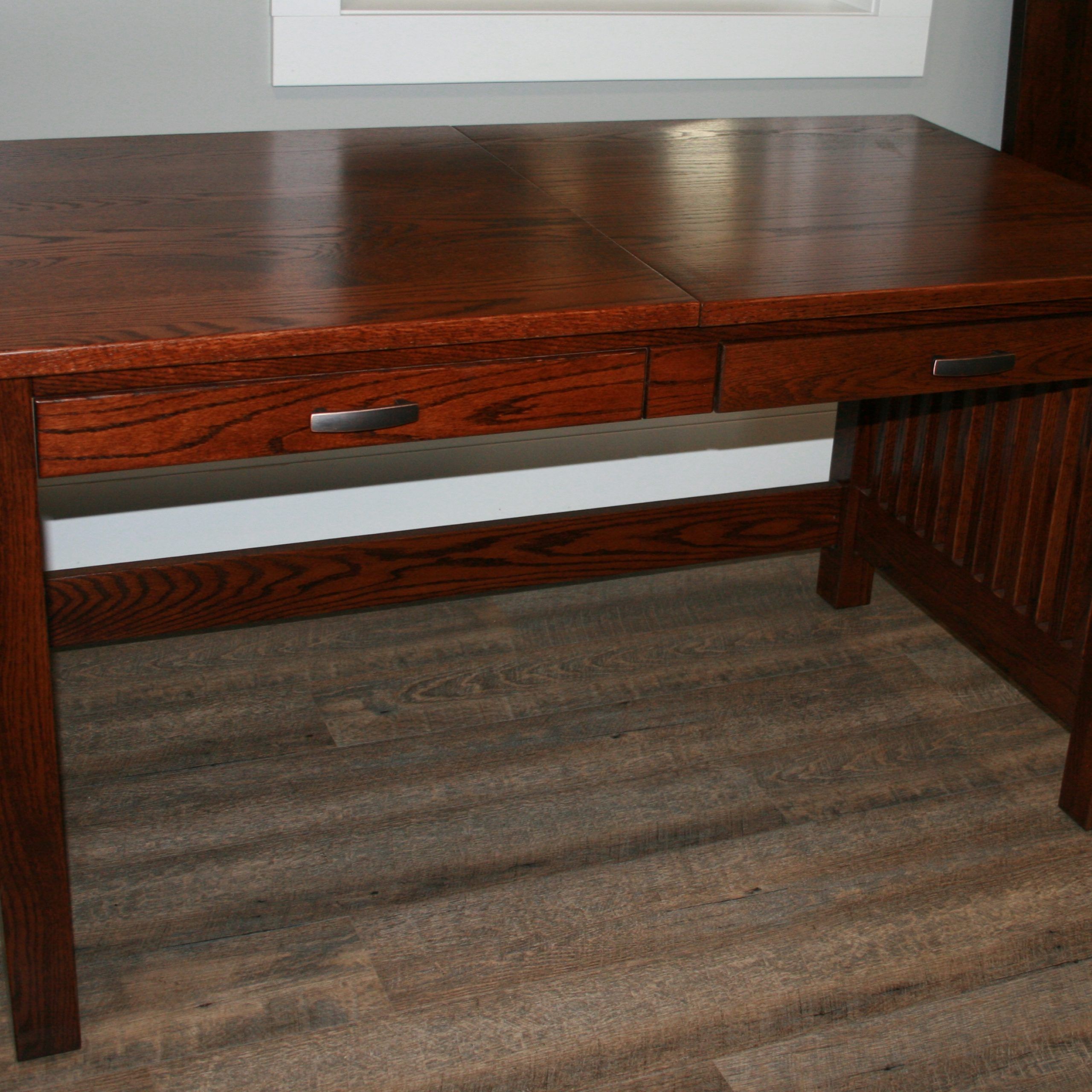 Amish Valley Solid Wood Sit Stand Writing Desk Regarding Reclaimed Barnwood Wood Writing Desks (View 3 of 15)