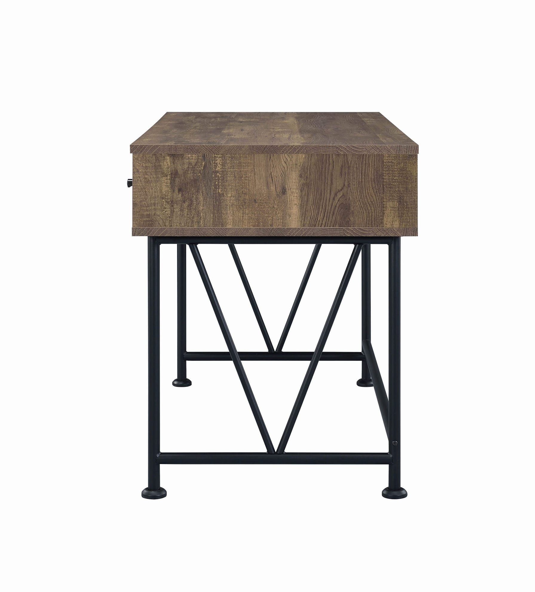 Analiese 3 Drawer Writing Desk Rustic Oak | Quality Furniture At With Regard To Dark Toasted Oak 3 Drawer Writing Desks (View 7 of 15)