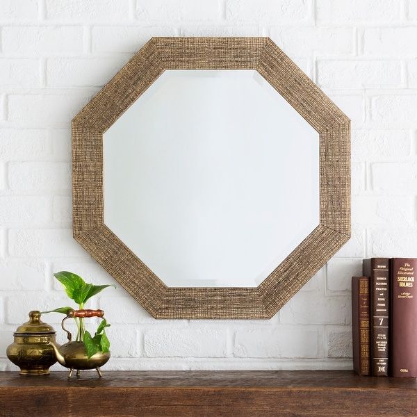 Angline Crosshatch Wall Mirror (24 X 24) – 24" X 24" – On Sale Throughout Karn Vertical Round Resin Wall Mirrors (Photo 7 of 15)