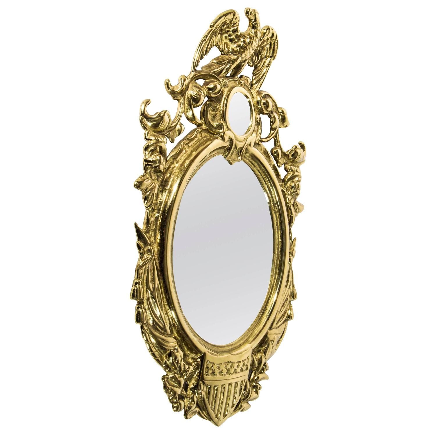 Antique Brass Wall Mirror At 1stdibs With Antique Brass Standing Mirrors (View 11 of 15)