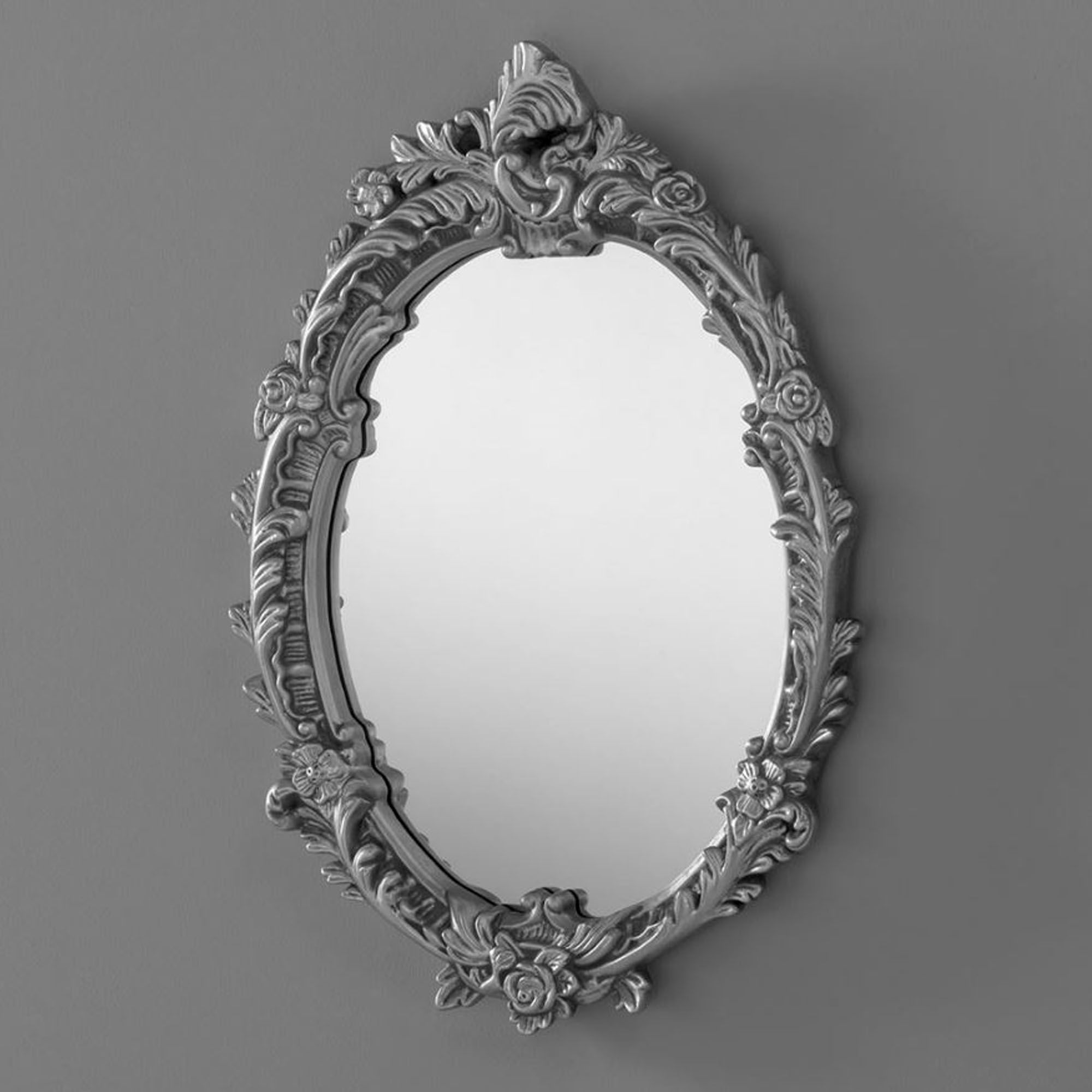 Antique French Style Oval Ornate Wall Mirror | Homesdirect365 Inside Antiqued Glass Wall Mirrors (View 6 of 15)