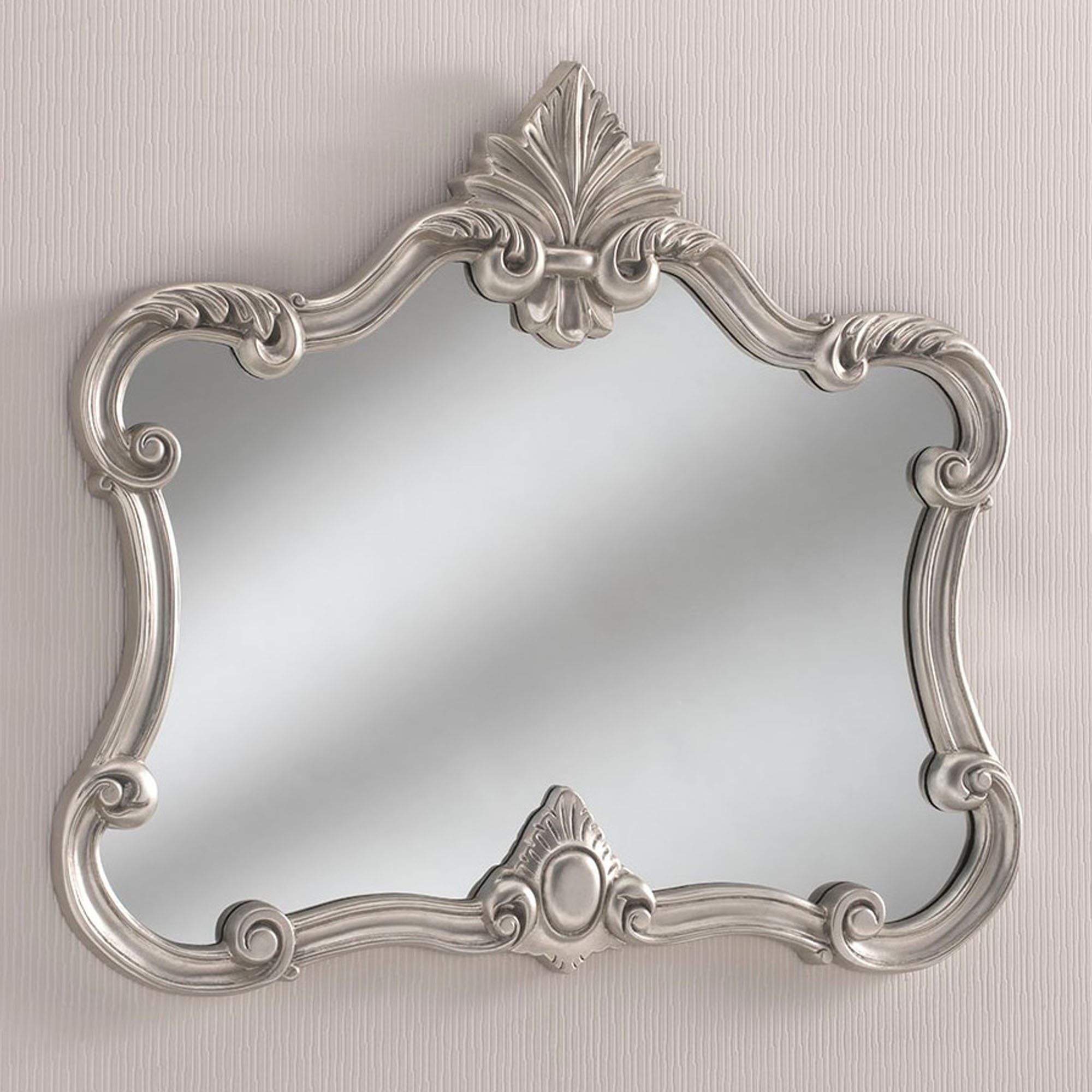Antique French Style Pewter Decorative Wall Mirror | Homesdirect365 Throughout Booth Reclaimed Wall Mirrors Accent (View 12 of 15)