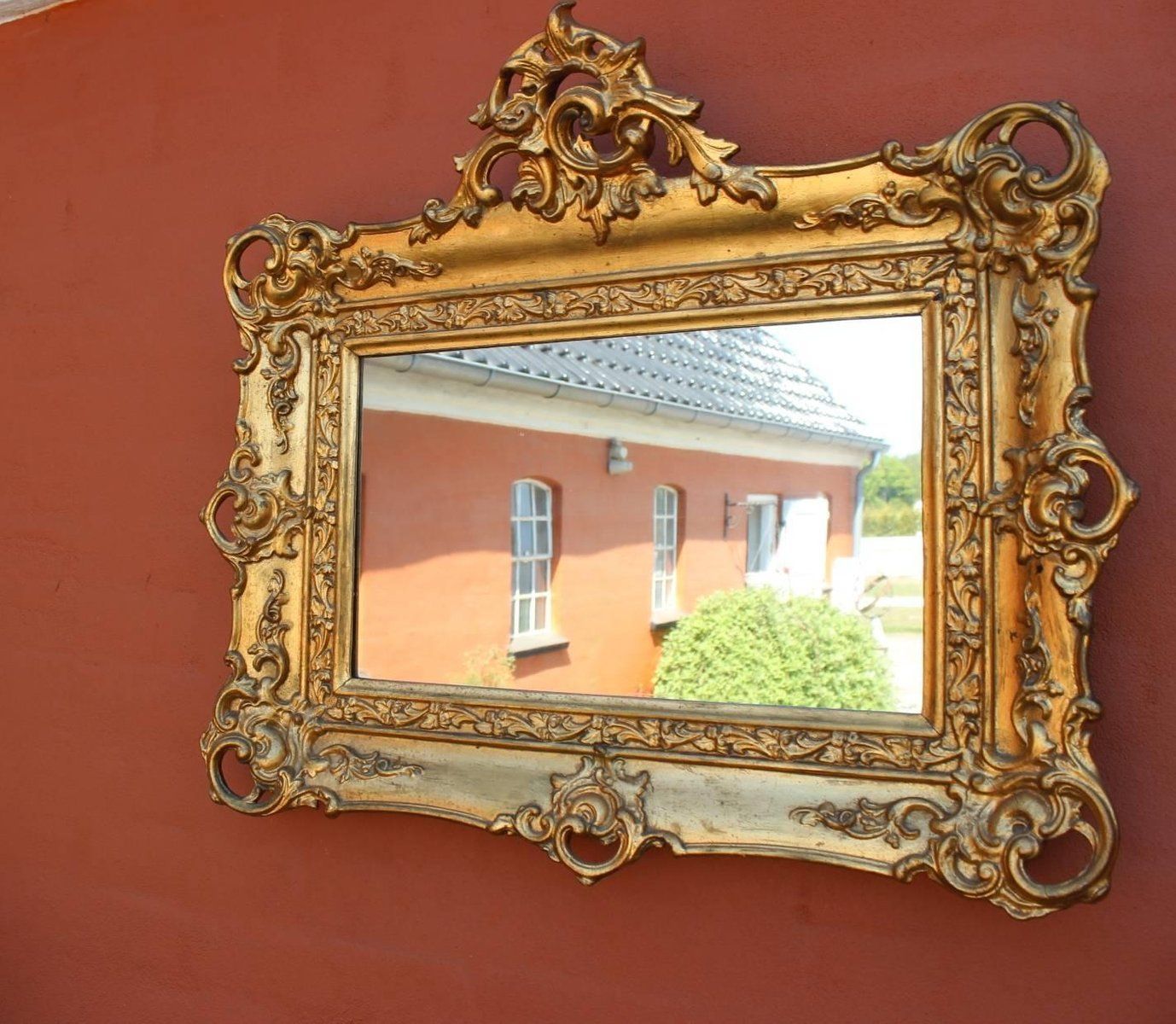 Antique Gold Leaf Frame Mirror, 1820s For Sale At Pamono Inside Gold Leaf Metal Wall Mirrors (View 13 of 15)