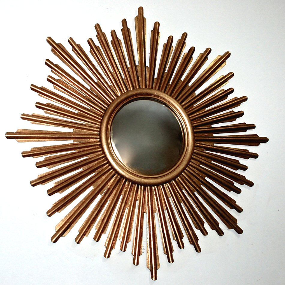 Antique Gold Sunburst Iron Wall Mirror – Wall Decor – Dessau Home – Hc686 Throughout Antique Iron Round Wall Mirrors (Photo 14 of 15)