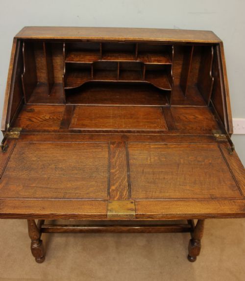Antique Oak Bureau, Writing Desk | 303247 | Sellingantiques.co (View 14 of 15)