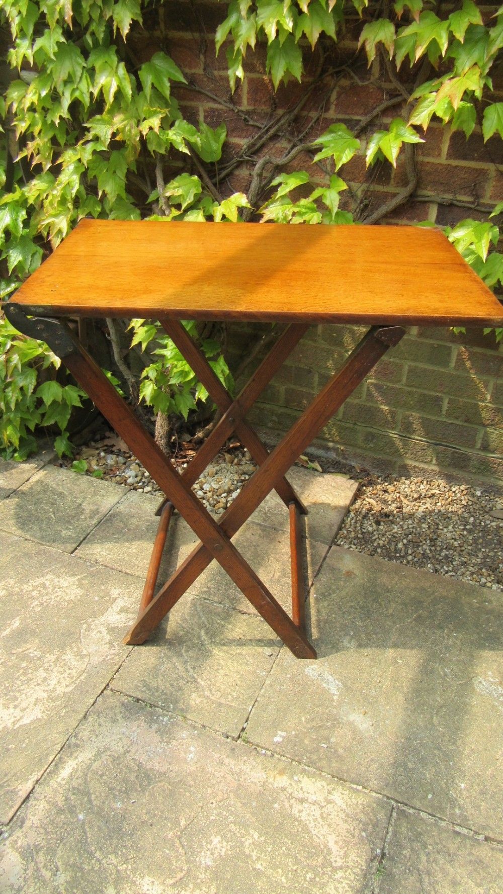 Antique Oak Folding Campaign Table | 623665 | Sellingantiques.co (View 13 of 15)