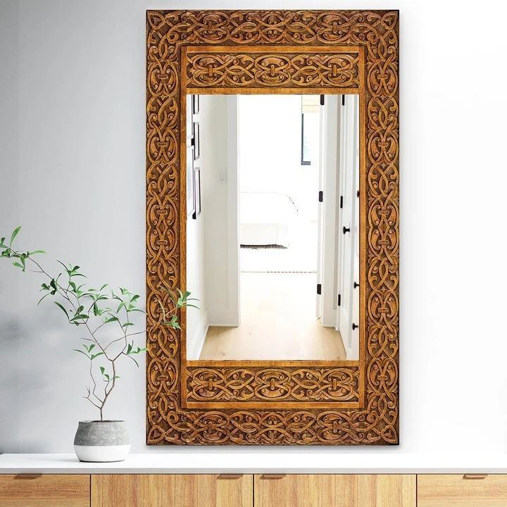 Antique Scroll Moroccan Entrance Wall Mirror | Traditional Mirrors Within Alissa Traditional Wall Mirrors (View 8 of 15)