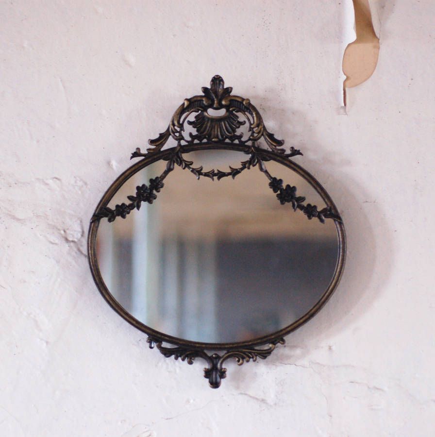 Antique Style Small Decorative Mirrorthe Luxe Co With Regard To Booth Reclaimed Wall Mirrors Accent (Photo 6 of 15)