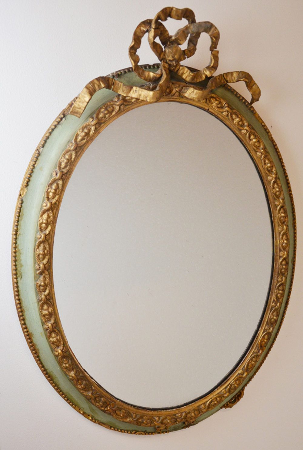 Antiques Atlas – Antique Wall Mirror Oval Looking Glass Gilt Gesso Intended For Wall Mirrors (View 12 of 15)