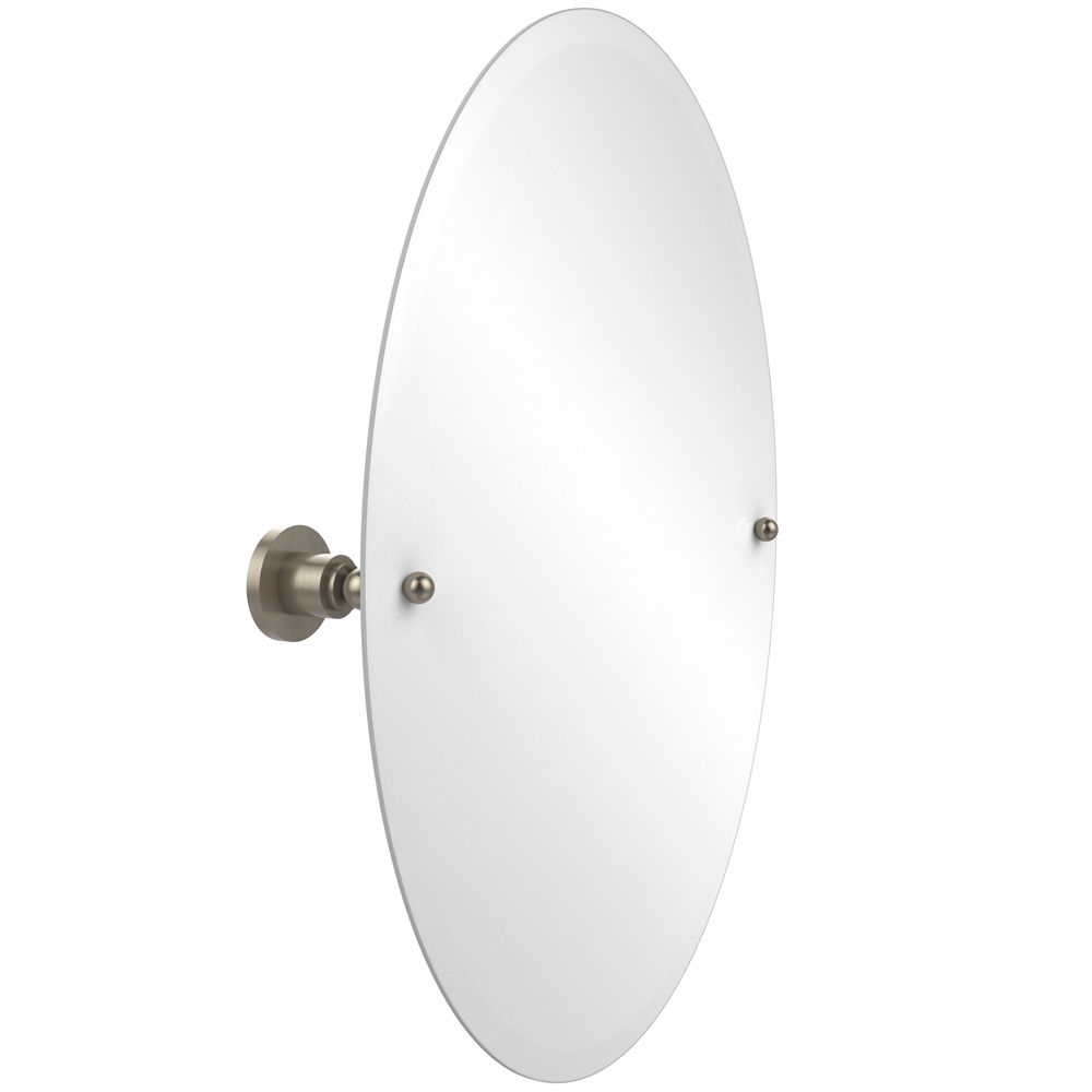 Ap 91 Pew Frameless Oval Tilt Mirror With Beveled Edge, Antique Pewter Within Oval Frameless Led Wall Mirrors (View 12 of 15)