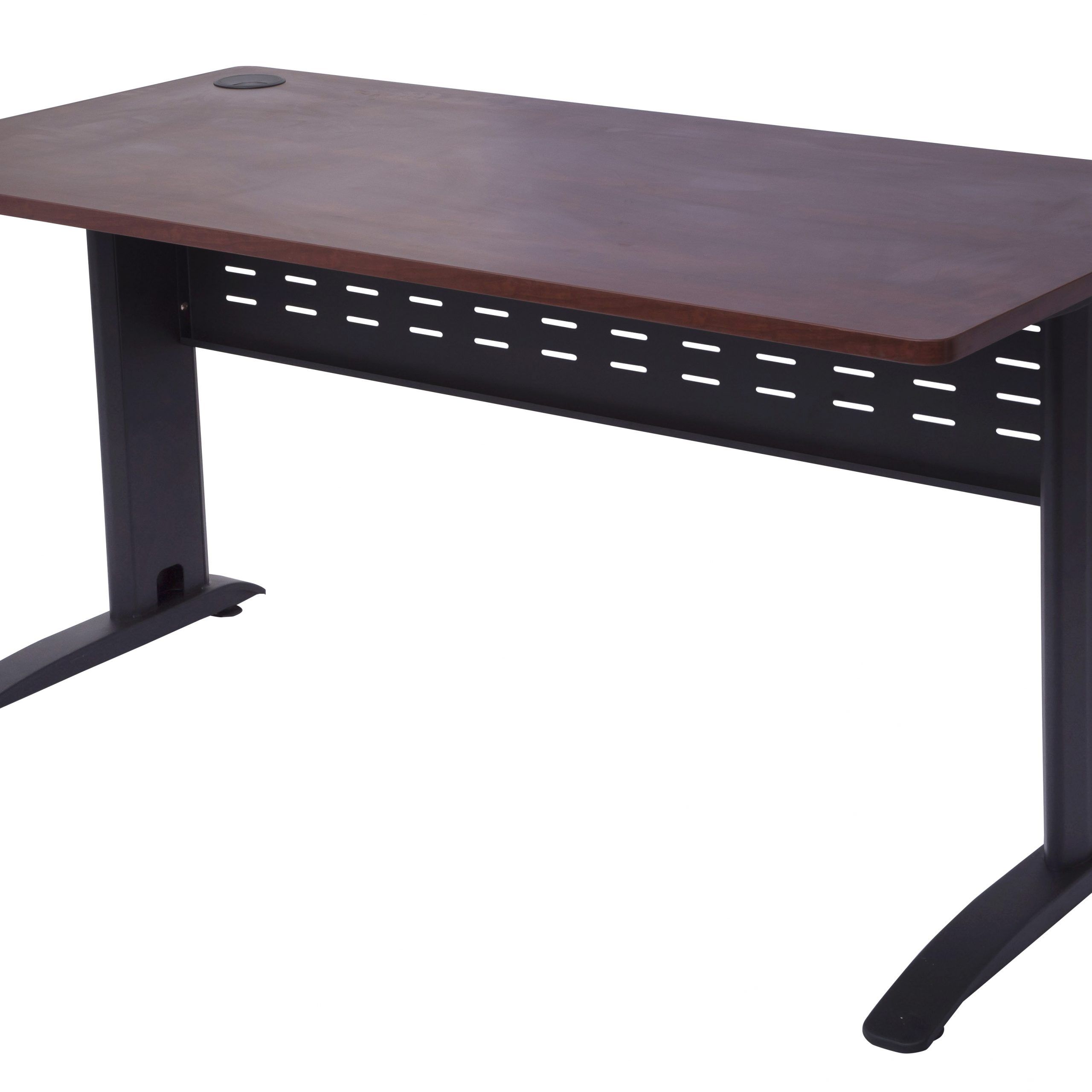 Apple Tree Steel Frame Desk – Clicks Office Furniture Intended For Natural Wood And Black Metal Office Desks (View 4 of 15)