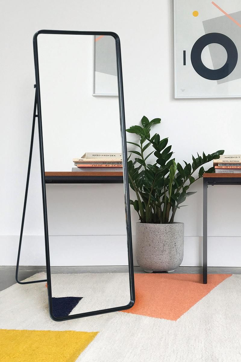 Artisasset Modern Black Full Length Dressing Floor Mirror With Free Intended For Superior Full Length Floor Mirrors (View 3 of 15)