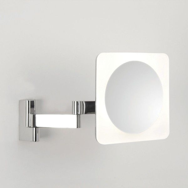 Astro Niimi Square Polished Chrome Led Bathroom Mirror Light At Ukes In Edge Lit Square Led Wall Mirrors (Photo 8 of 15)