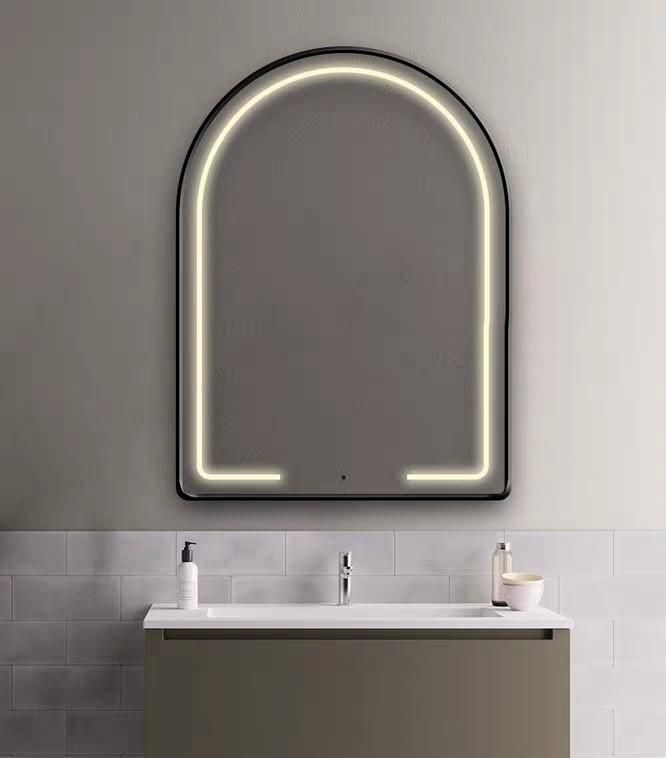Auris Led Arch Wall Mirror – Urban Mood Living | Led Mirror Bathroom For Front Lit Led Wall Mirrors (View 12 of 15)