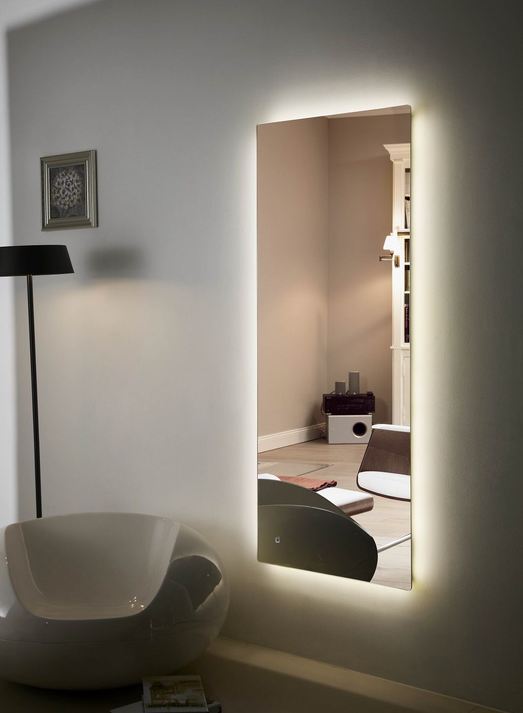 Backlit Mirror Led Bathroom Mirror Anzo Iv Throughout Back Lit Freestanding Led Floor Mirrors (Photo 7 of 15)