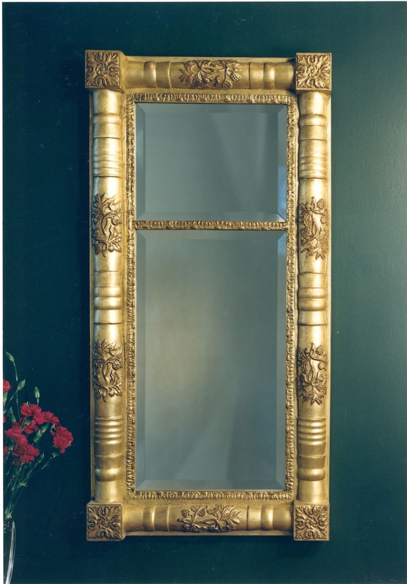Balustrade Mirror | Silver Framed Mirror, Mirror, Beveled Mirror In Vassallo Beaded Bronze Beveled Wall Mirrors (View 4 of 15)