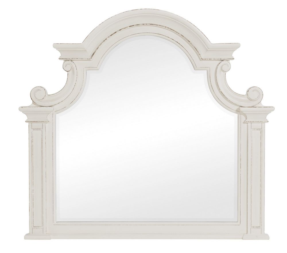 Baylesford Antique White Wood Frame Dresser Mirrorhomelegance Inside White Wood Wall Mirrors (Photo 2 of 15)