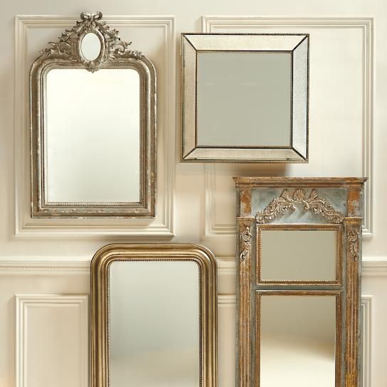 Beaded Beveled Wall Mirror | Frontgate | Mirror, Rectangular Mirror Throughout Farmhouse Woodgrain And Leaf Accent Wall Mirrors (View 5 of 15)