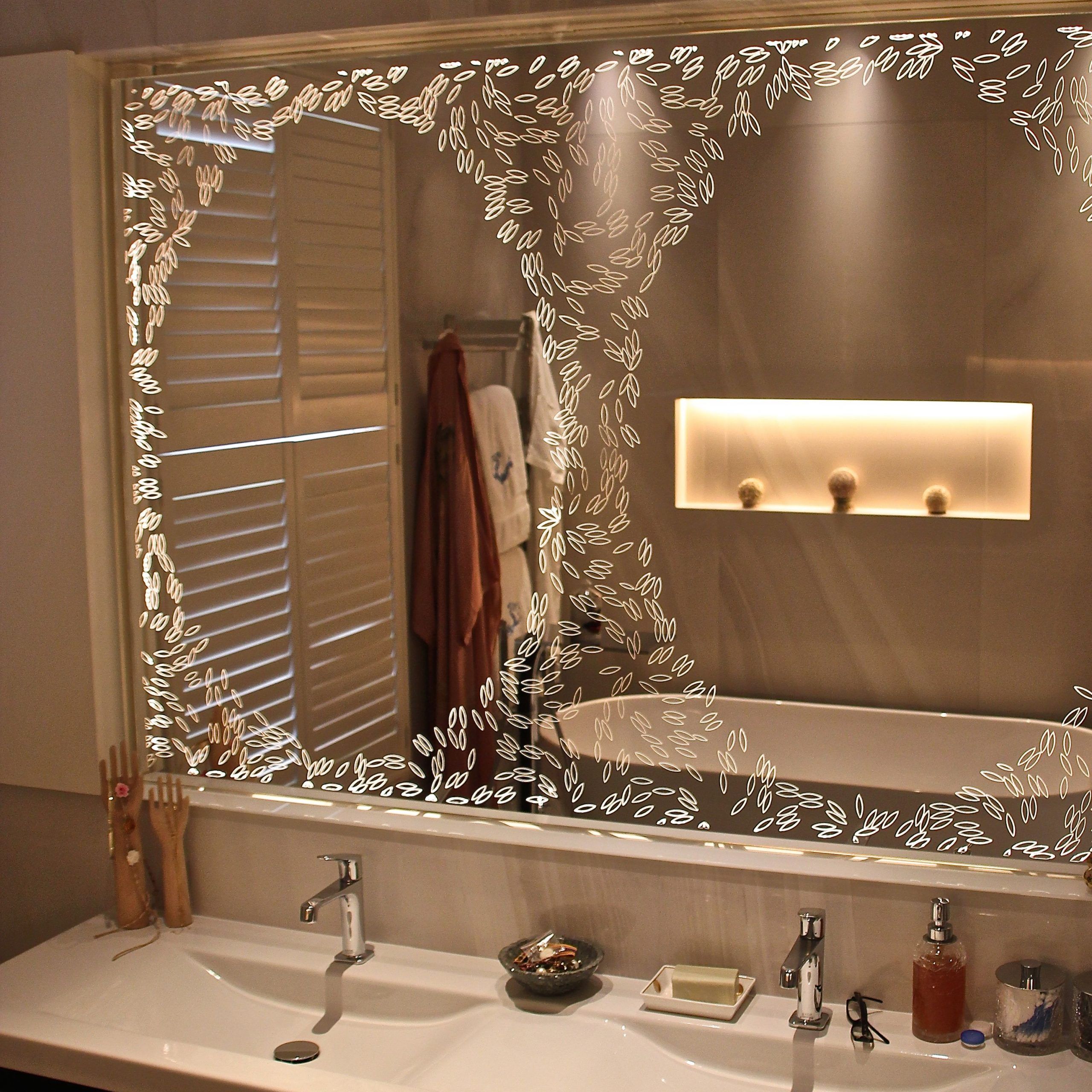 Bespoke Back Lit Mirror | Bathroom Mirror Design, Mirror Wall Bathroom Within Back Lit Freestanding Led Floor Mirrors (View 12 of 15)