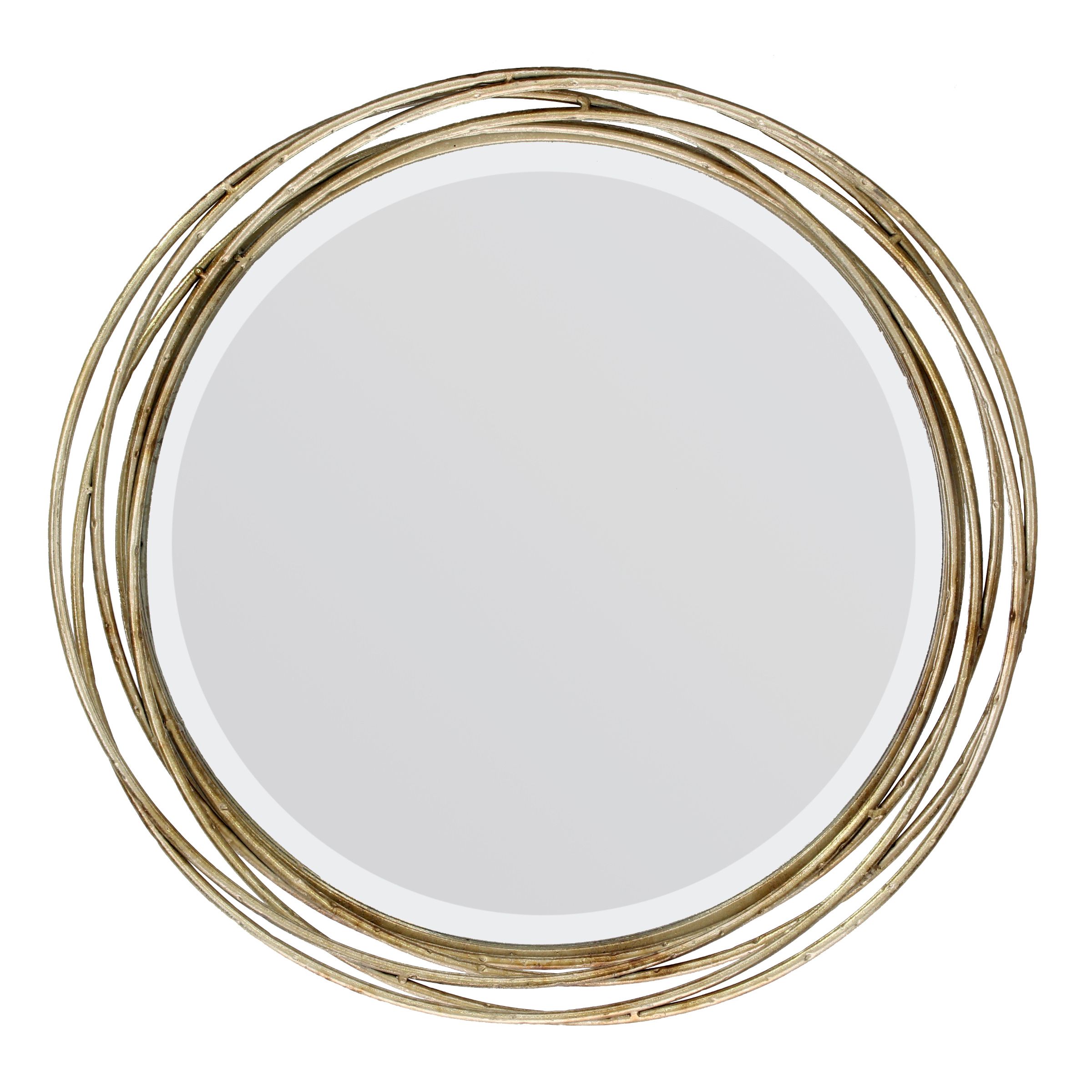 Better Homes And Gardens Round Metal Decorative Wall Mirror – Walmart With Regard To Tellier Accent Wall Mirrors (View 7 of 15)