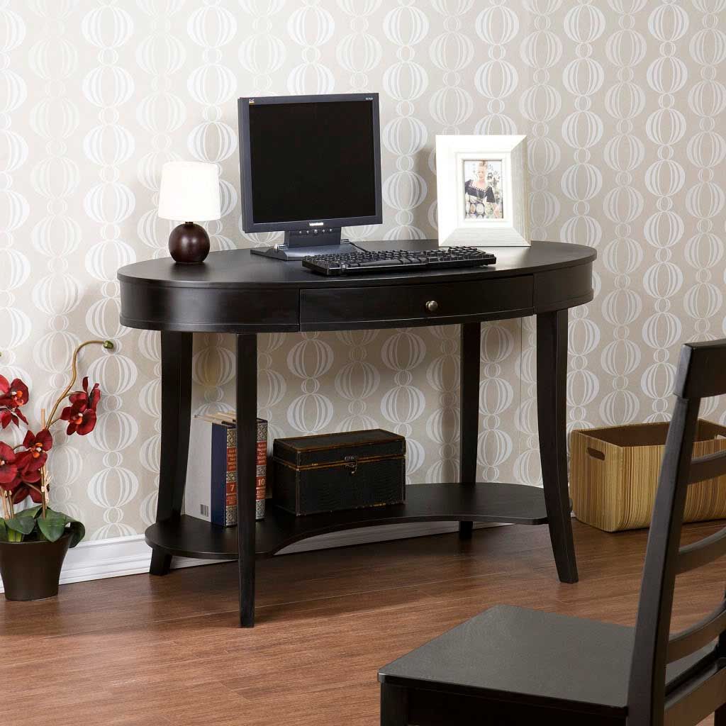 Black Corner Computer Desk For Home Office With Regard To Matte Black Corner Desks With Keyboard Shelf (View 8 of 15)