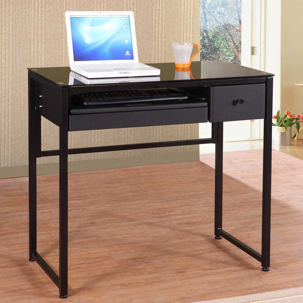 Featured Photo of The 15 Best Collection of Black Glass and Natural Wood Office Desks