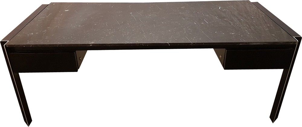 Black Marble Deskgeorges Frydman Producedefa – 1970s – Design In White Marble And Matte Black Desks (View 4 of 15)