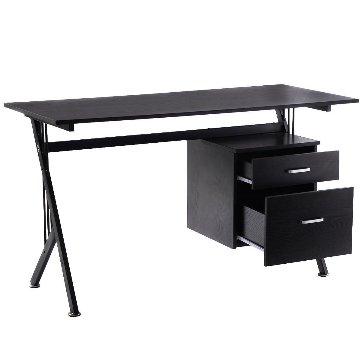 Black Wood Writing Desks For Paper And Pen Enthusiast Regarding Natural And Black Wood Writing Desks (View 7 of 15)