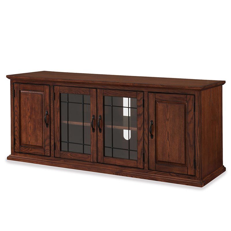 Bowery Hill 60" Tv Stand In Burnished Oak – Bh 1678047 Pertaining To Burnished Oak Desks (View 5 of 15)