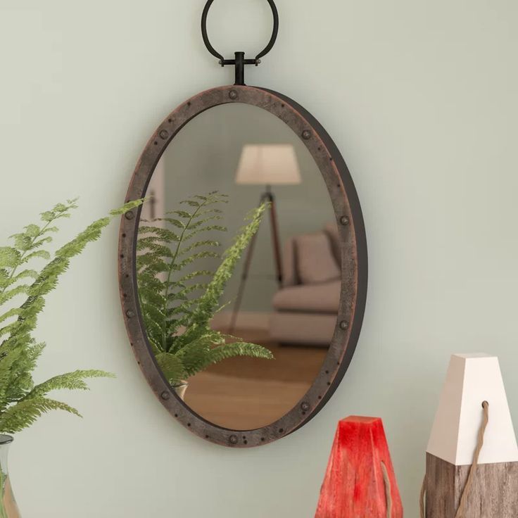 Breakwater Bay Rustic Accent Mirror & Reviews | Wayfair | Accent Pertaining To Grid Accent Mirrors (Photo 13 of 15)