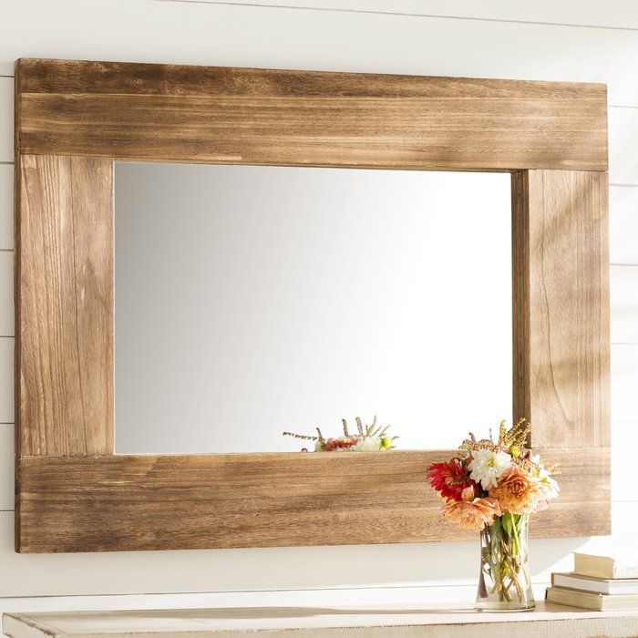 Brown Wood Accent Wall Mirror | Wood Accent Wall, Wood Accents, Mirror Throughout Medium Brown Wood Wall Mirrors (View 14 of 15)