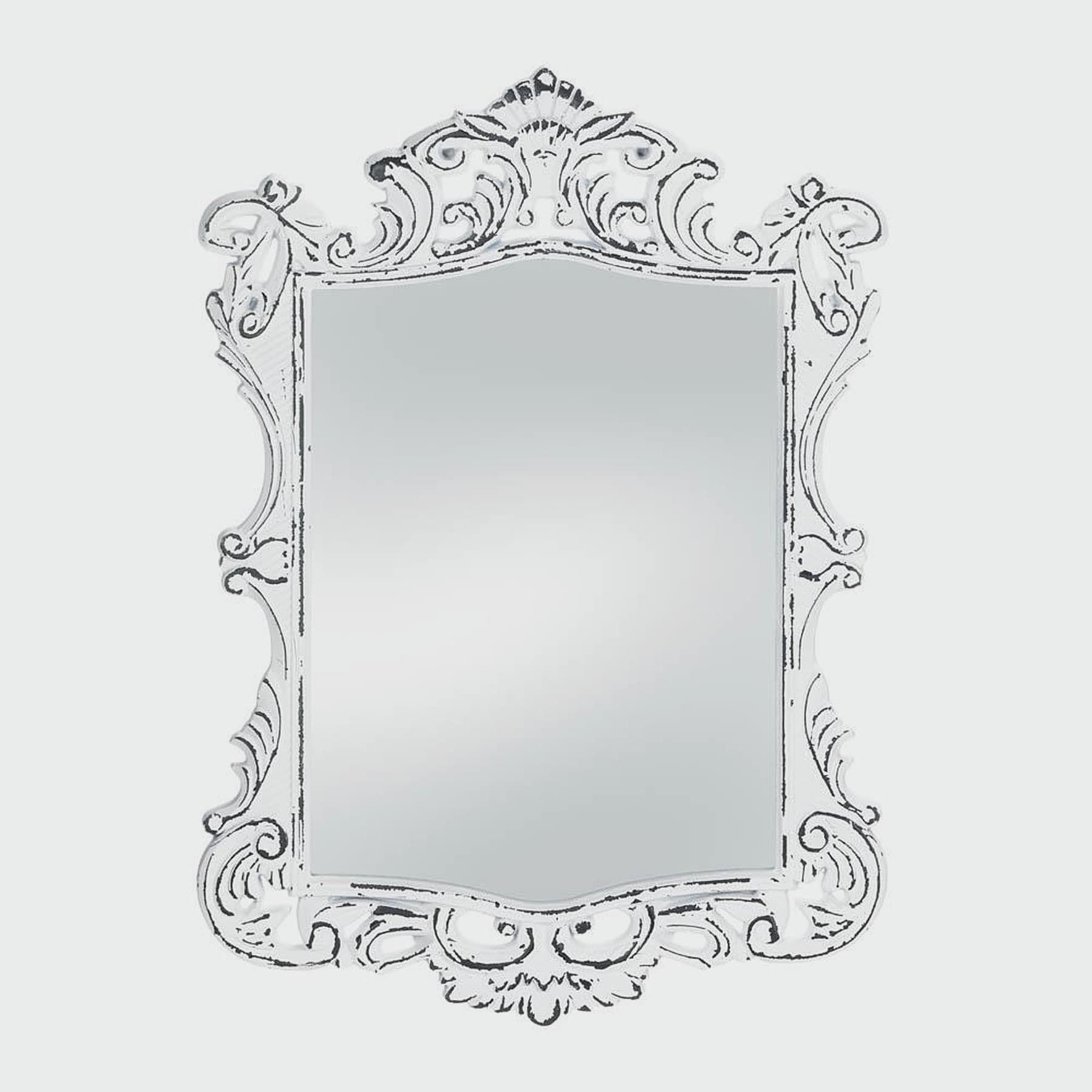 Bsd National Supplies Royal Antique Style White Wall Mirror – Antique In White Wall Mirrors (Photo 12 of 15)