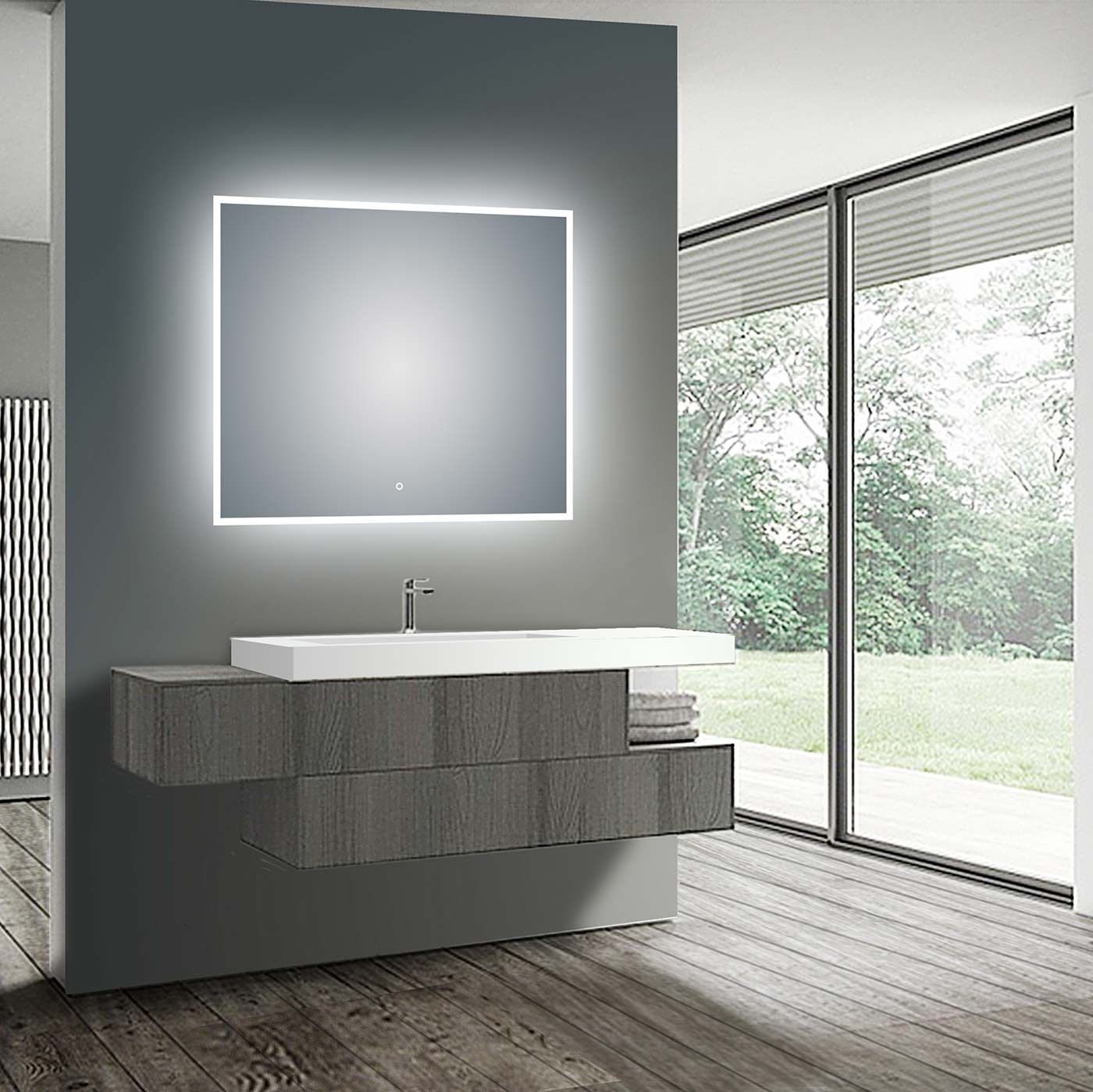 Buy Led Illuminated Bathroom / Vanity Wall Mirror – Conceptbaths Inside High Wall Mirrors (View 3 of 15)