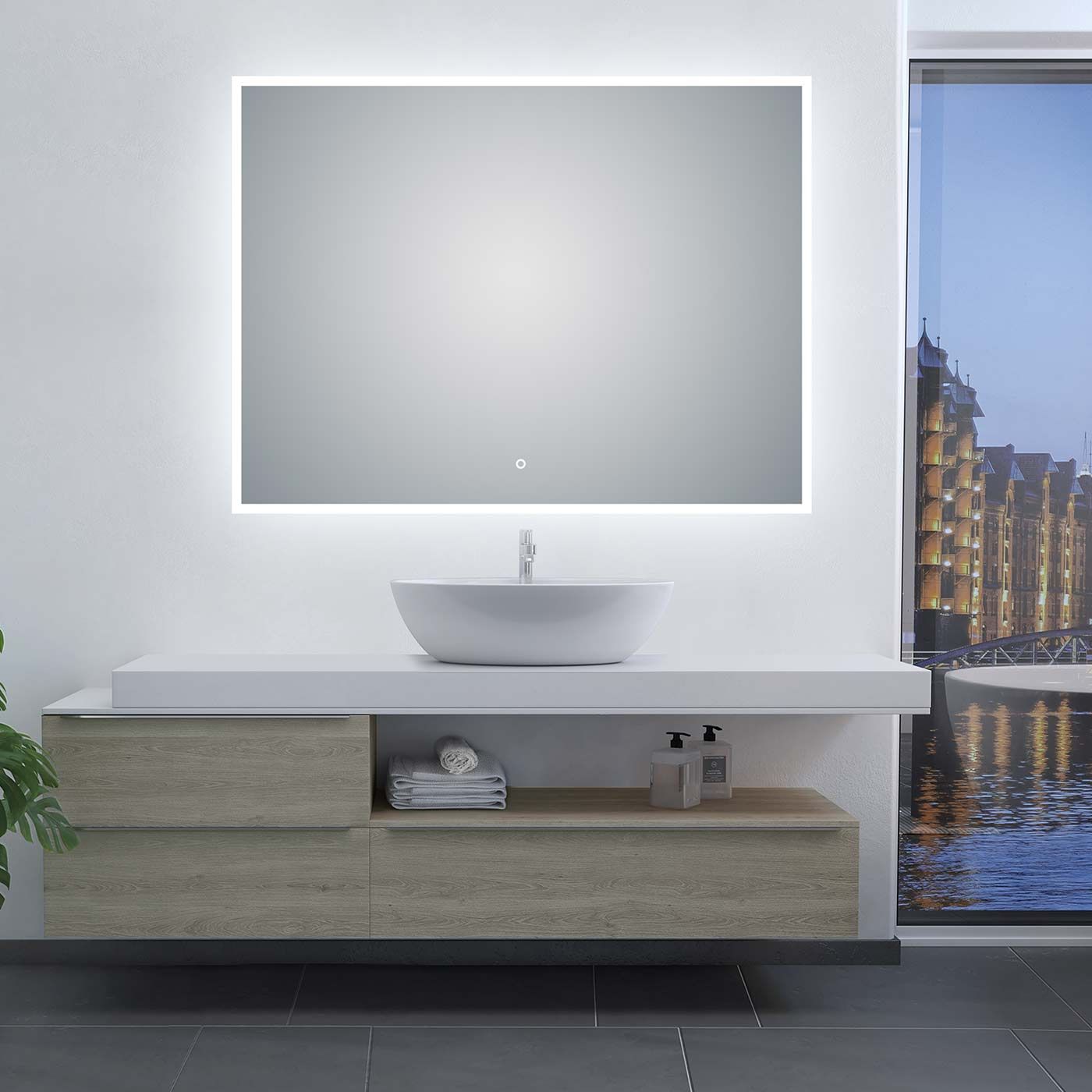 Buy Led Illuminated Bathroom / Vanity Wall Mirror – Conceptbaths Inside Tunable Led Vanity Mirrors (Photo 7 of 15)
