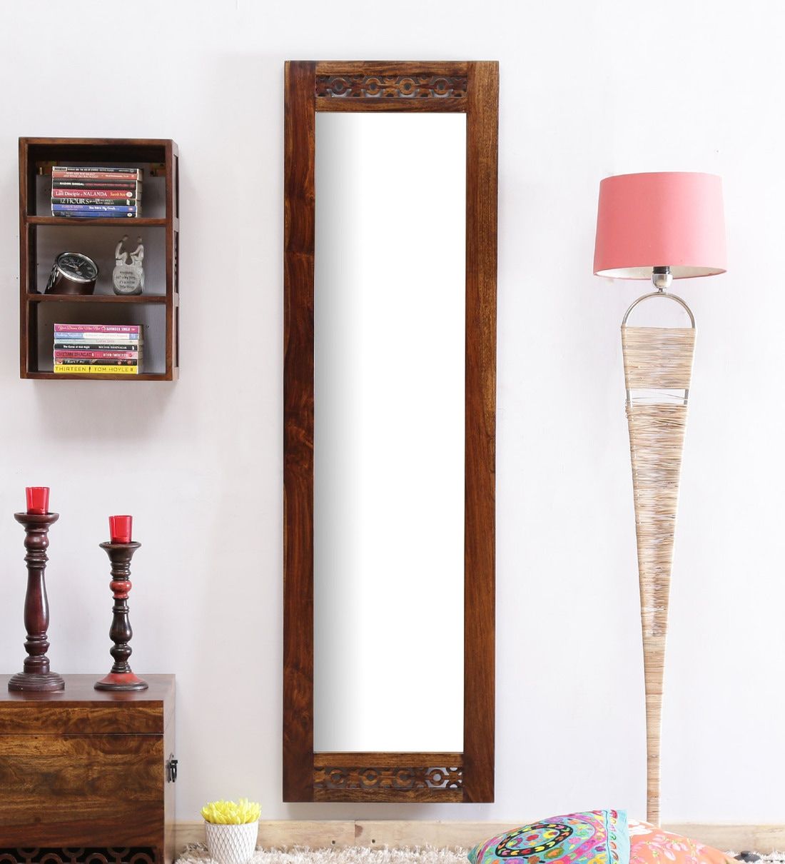 Buy Solid Wood Full Length Mirror In Brown Colourmudramark Online In Gingerich Resin Modern & Contemporary Accent Mirrors (View 4 of 15)
