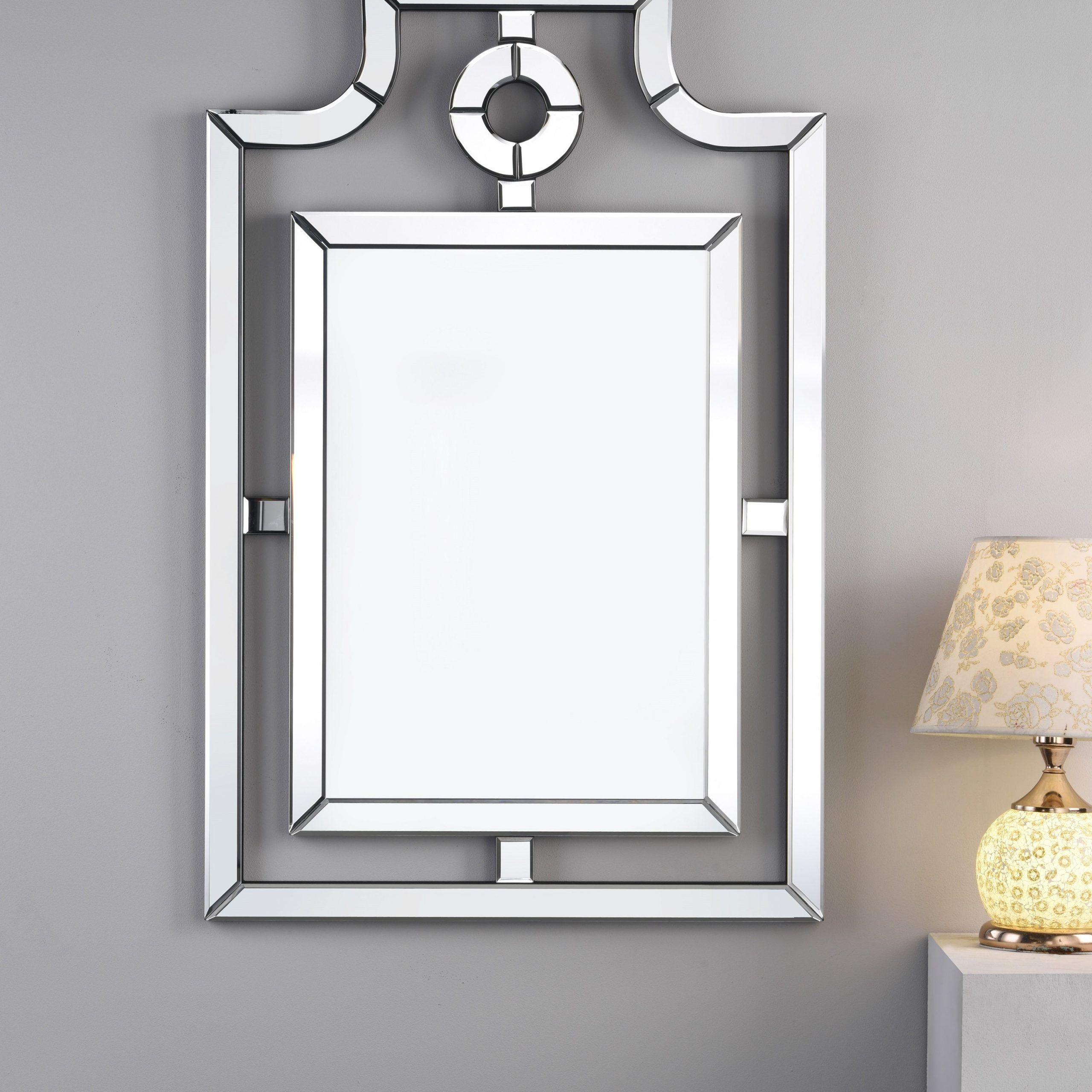 Cairo Silver Rectangular Modern Wall Mirror | Furniturebox With Modern Oversized Wall Mirrors (View 1 of 15)