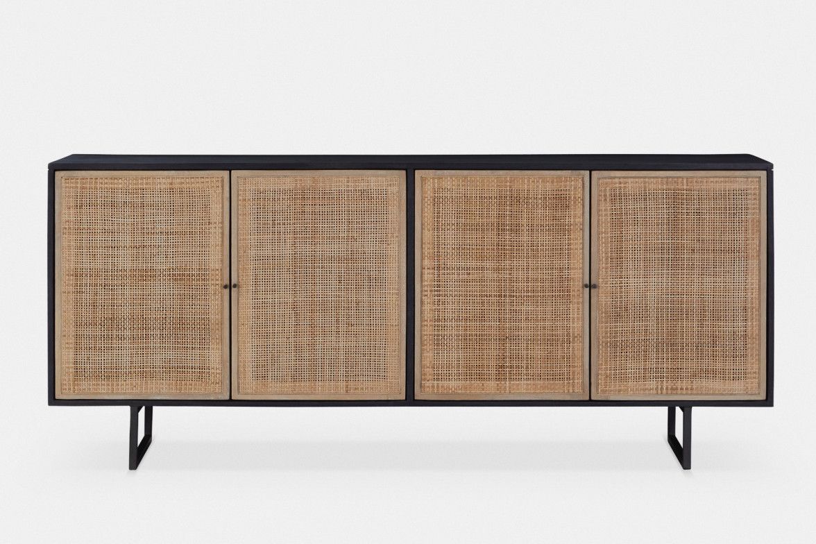 Carmel, Sideboard With Rattan Doors | Maison Corbeil In 2020 Within Natural Mango And Light Cane Desks (View 13 of 15)